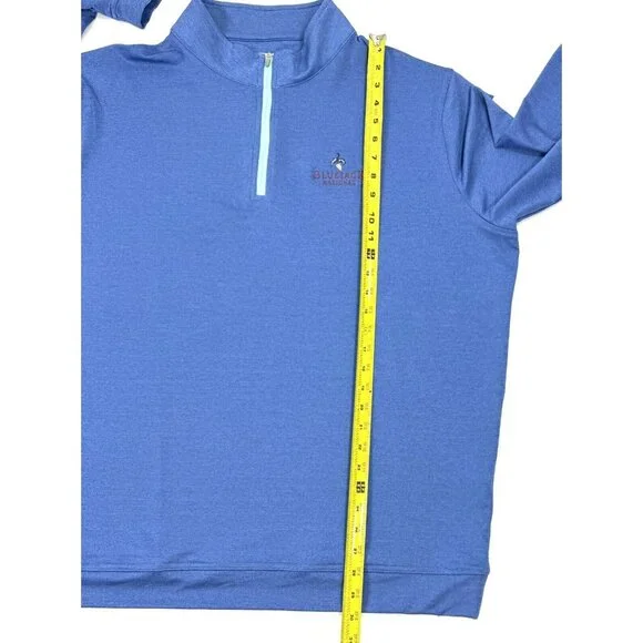 Peter Millar Bluejack National Golf Club 1/4 Zip Perth Sweater Mens Sz 2XL Blue